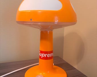 IKEA Skojig Orange Mushroom Table Lamp - Retro Accent Light - Soft Glow