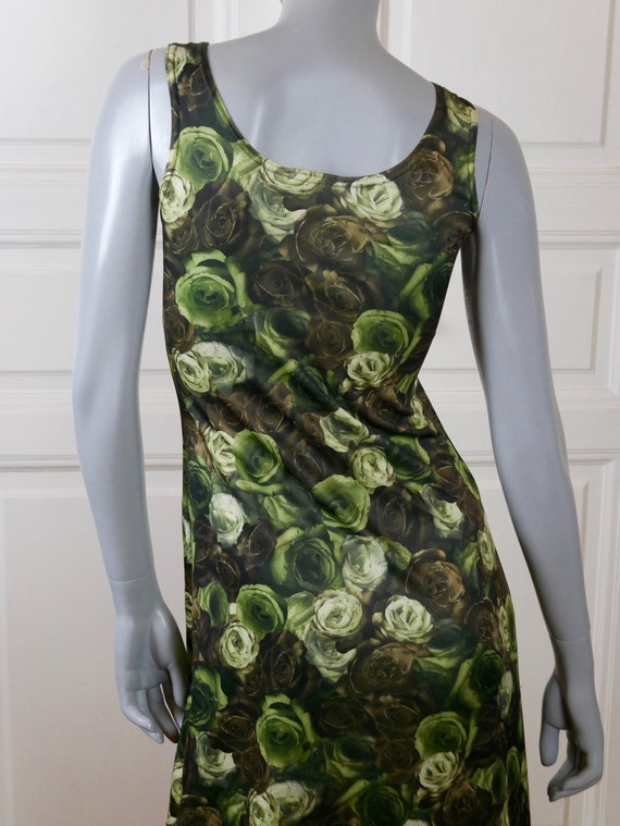 Sleeveless Floral Dress, American Vintage 1980s G… - image 7