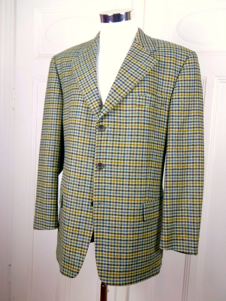 British Vintage Windsor Blazer Checked Jacket Tan Brown Camel | Etsy