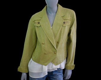 80s Women's Vintage Denim Jacket, Size 12 US, 14 UK