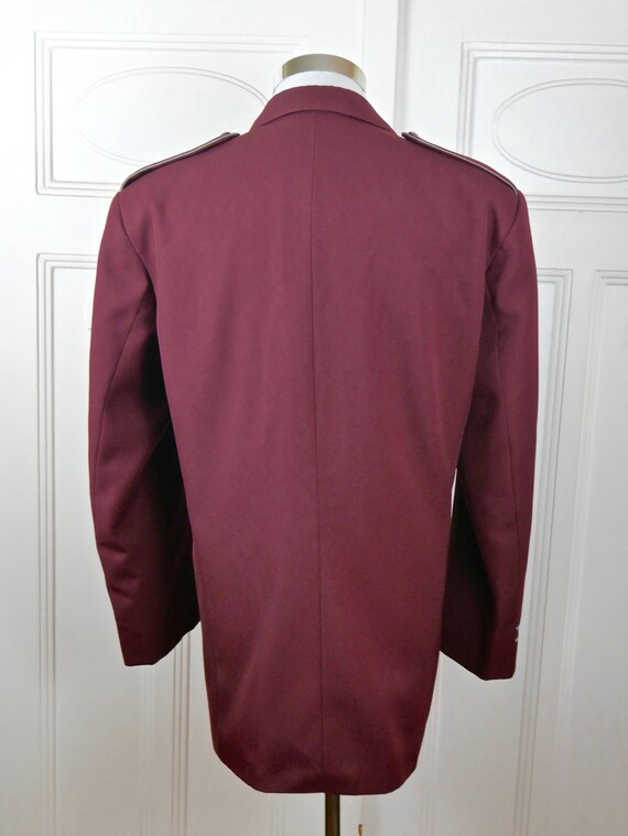 Band Officer Uniform Jacket, Burgundy Music Department