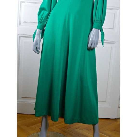 Beautiful boho green 1970s maxi dress