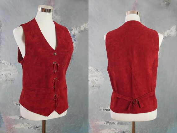 red suede vest