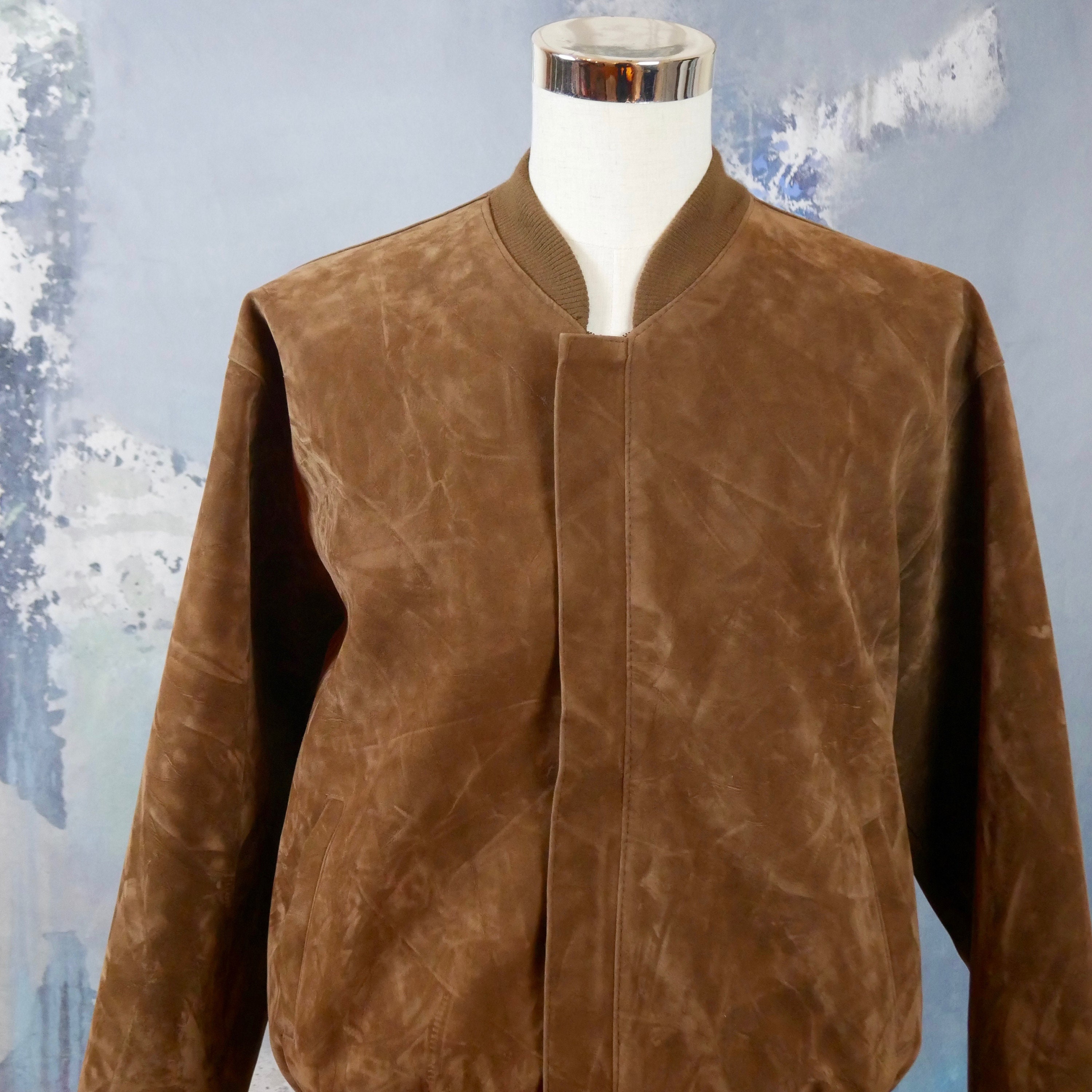 90s suède jacket made in Italy イタリア製 Vintage Suede Jacket, 1990s Brown Italian Double-breasted