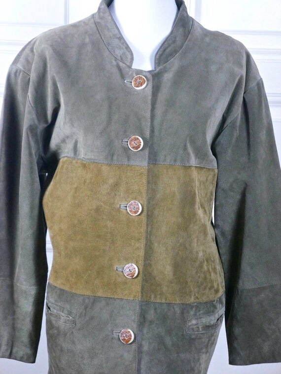 Gray faux shop suede jacket