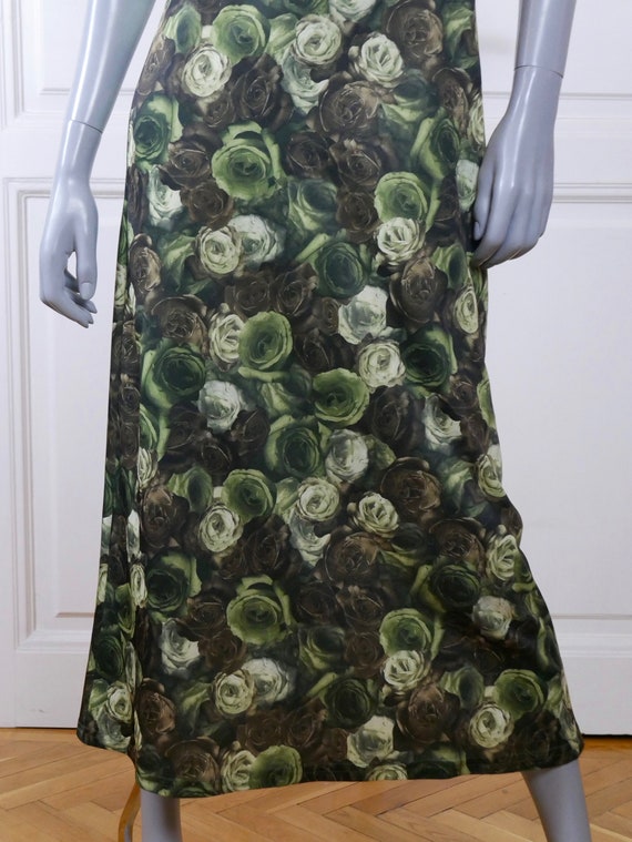 Sleeveless Floral Dress, American Vintage 1980s G… - image 5