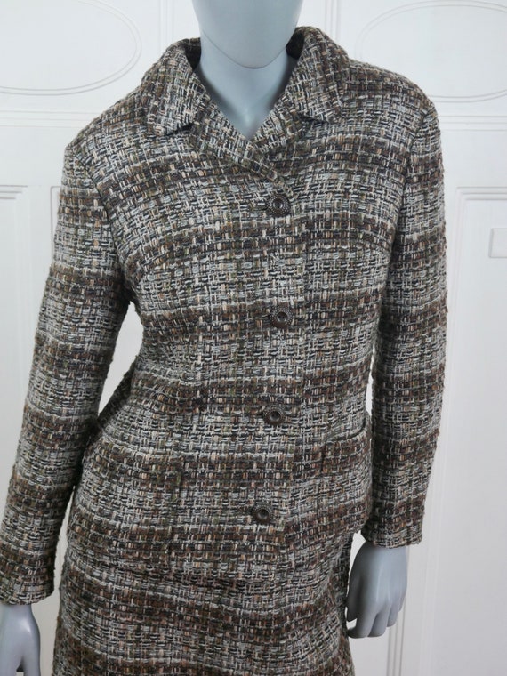 Brown Tweed Suit, with 60s European Vintage Blaze… - image 4