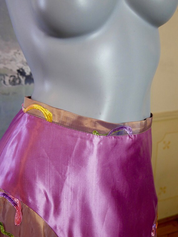 Tulip Skirt, 1990s European Vintage Fuchsia Pink … - image 3