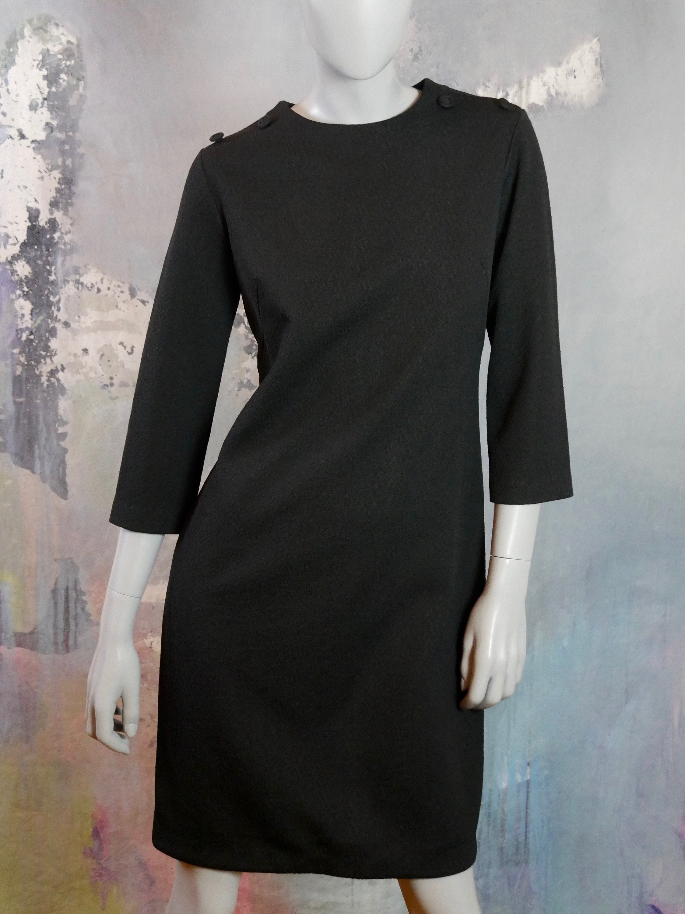 Swedish Vintage Black Dress Mod Jackie Kennedy Style 1960s | Etsy