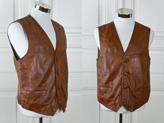 European Vintage Leather Vest 1990s Soft Brown Lambskin - Etsy Canada