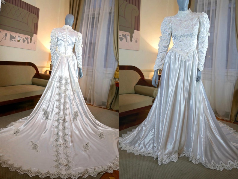 Art Deco Wedding Dress Italian Vintage 1980s Meets 1920s Etsy