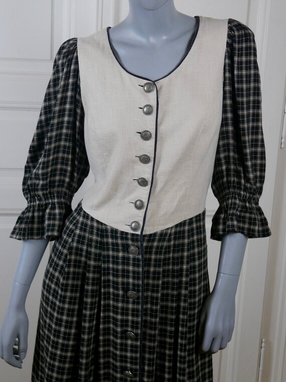 Prairie Dress, Austrian Vintage Trachten Rustic C… - image 7