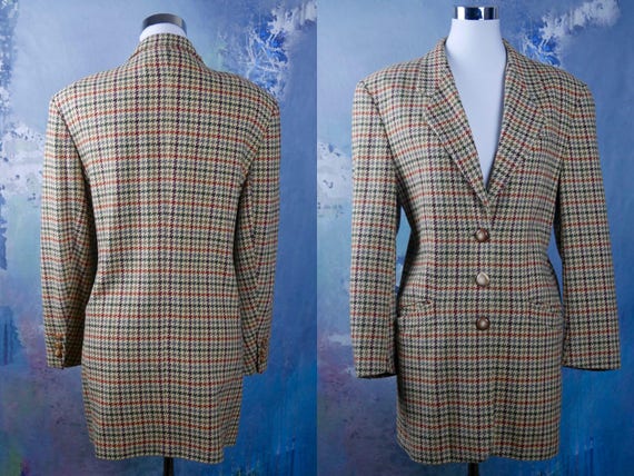 vintage houndstooth blazer