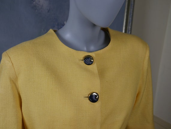 Yellow Summer Blazer, Womens Italian Vintage Shor… - image 10