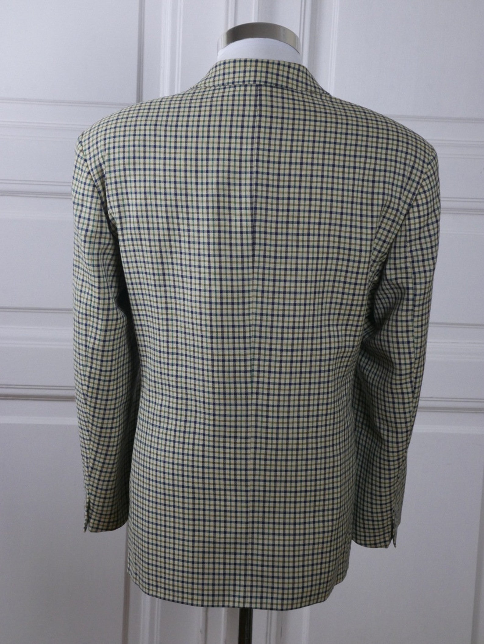 Plaid Sports Coat German Vintage Camel Green Navy Blue - Etsy