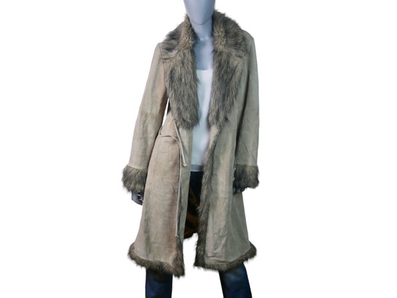 【vintage】suede long coat Vintage Penny Lane Cherry London Suede Jacket Made in