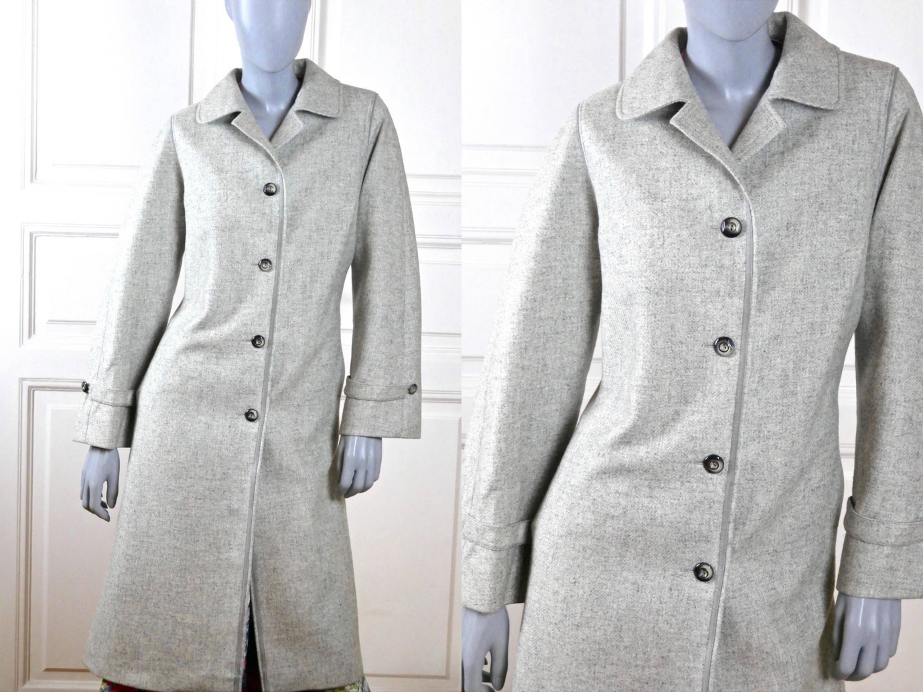 light gray winter coat