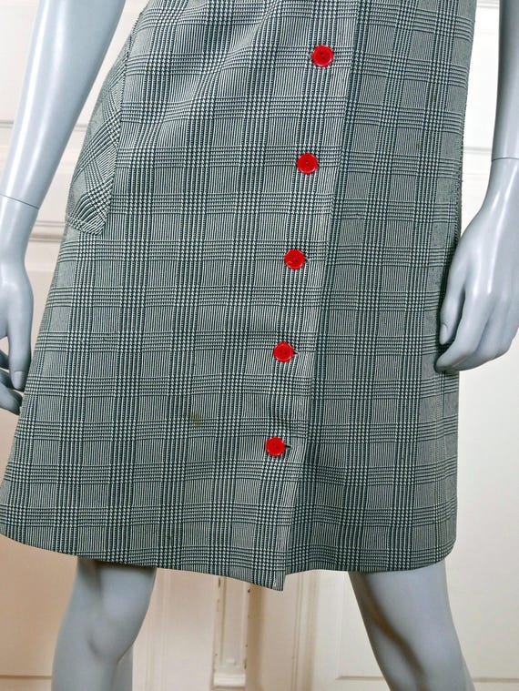 European Tartan Plaid Dress, Finnish Vintage 1970… - image 3