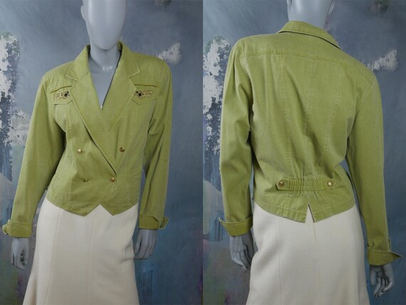 pale green denim jacket