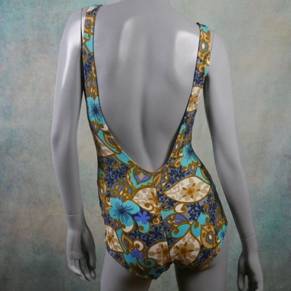 1960s Swimsuit, Floral Bathing Suit - image 5