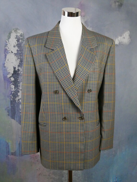 Burberrys ダブルブレスト チェックジャケット ブレザー Burberrys ダブルブレスト チェックジャケット ブレザー