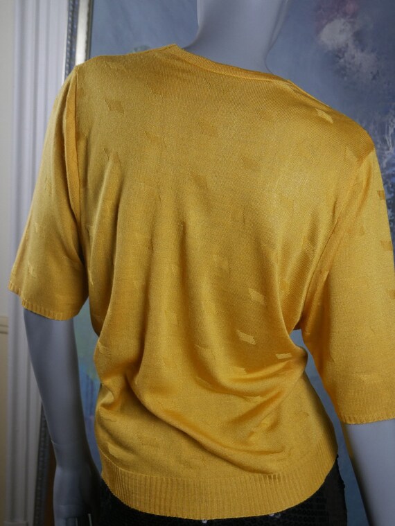 Yellow Casual Top, 1980s German Vintage Machine K… - image 8