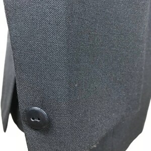 Vintage Tuxedo Jacket, Swedish Black Dinner Jacket w Silk Peak Lapels, European Smoking Jacket: Large, Size 40 US/UK image 7