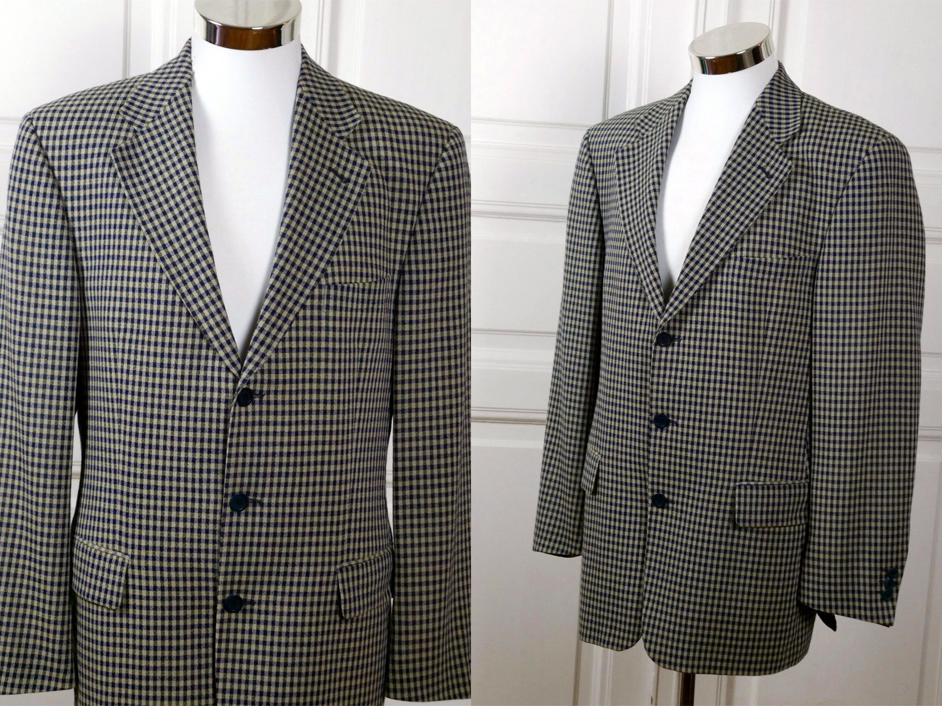 vintage check blazer