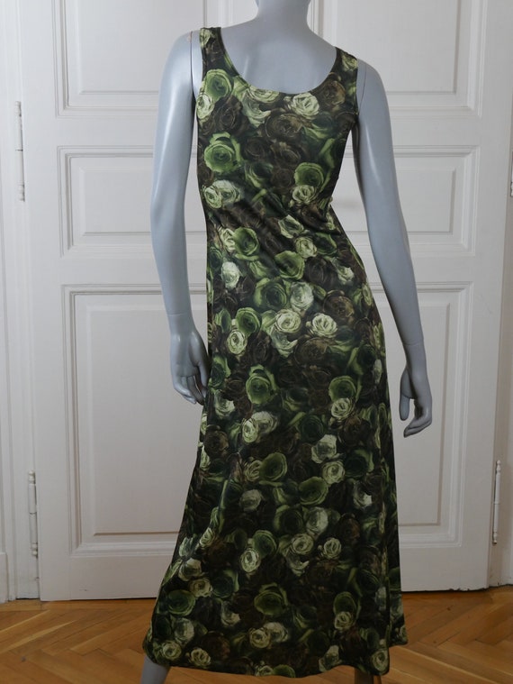Sleeveless Floral Dress, American Vintage 1980s G… - image 6