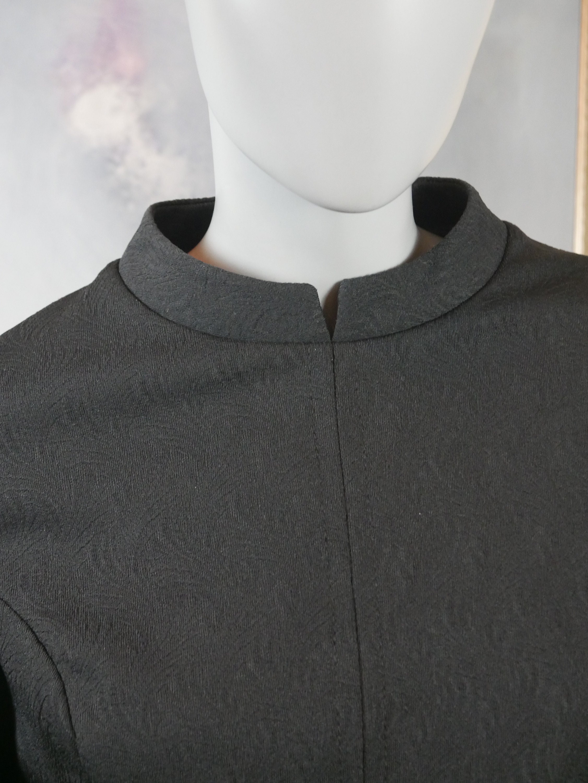 1960s Mod Black Dress European Vintage Long-sleeve | Etsy