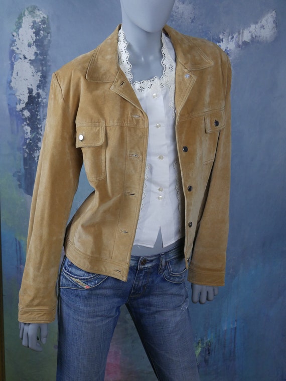 Veste daim femme camel hotsell