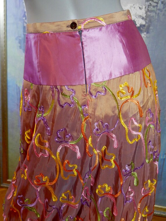 Tulip Skirt, 1990s European Vintage Fuchsia Pink … - image 7