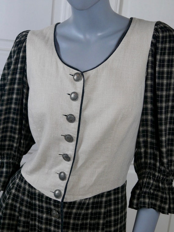Prairie Dress, Austrian Vintage Trachten Rustic C… - image 9