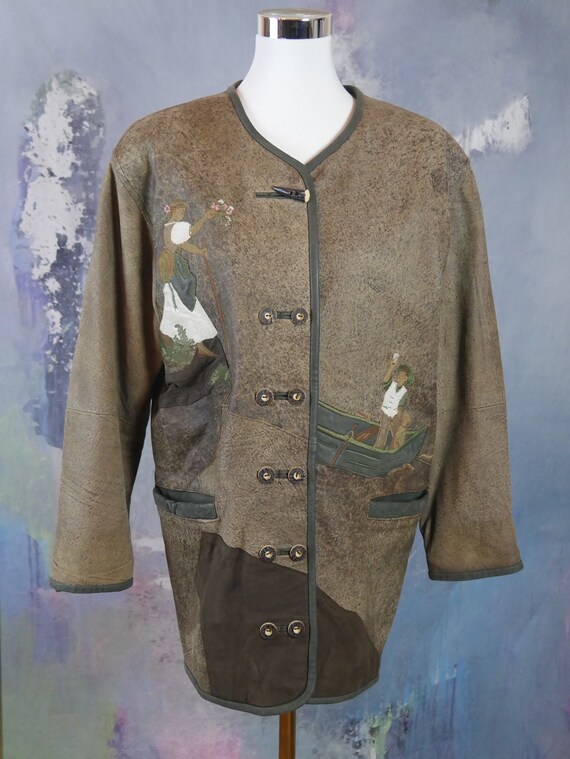 1980s Julius Lang Brown Wool Trachten Loden-Style Blazer - Medium