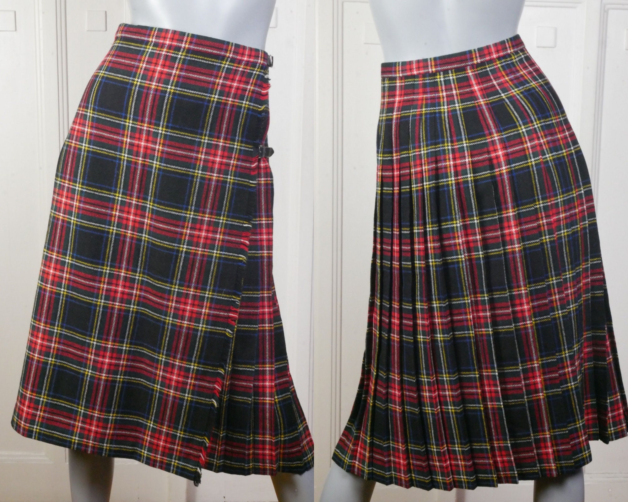 Scottish Kilt Red Black White Blue and Yellow Tartan Plaid | Etsy