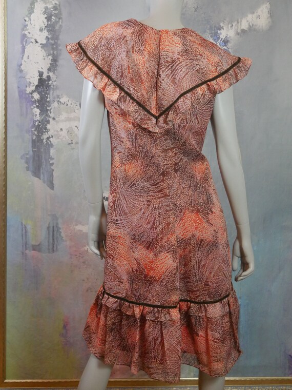 Sleeveless Prairie Dress, 1970s European Vintage … - image 5