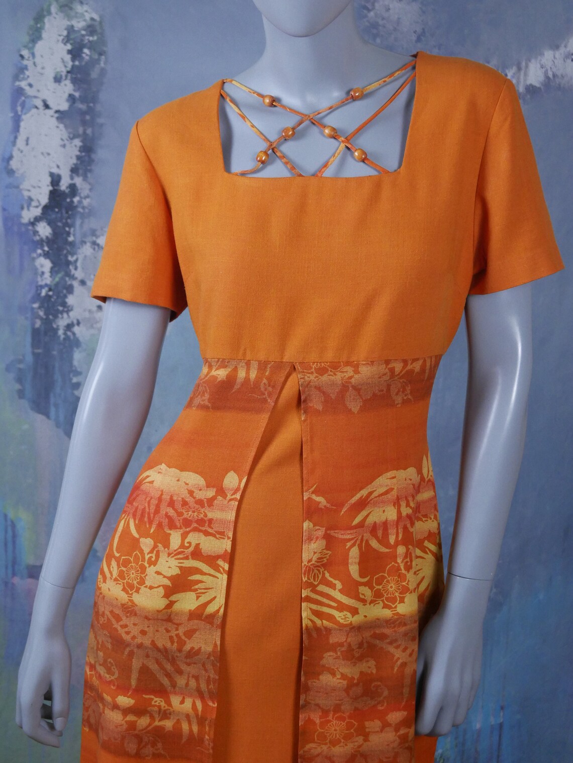 Burnt Orange Short-sleeve Dress 1980s Canadian Vintage Midi - Etsy