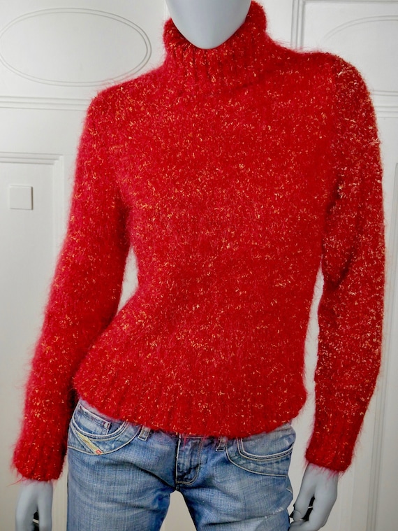 Burnt orange cheap turtleneck sweater