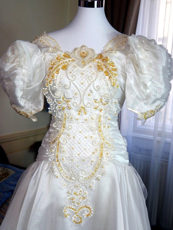 Austrian Vintage Royal Inspired Wedding Dress 1980s Etsy