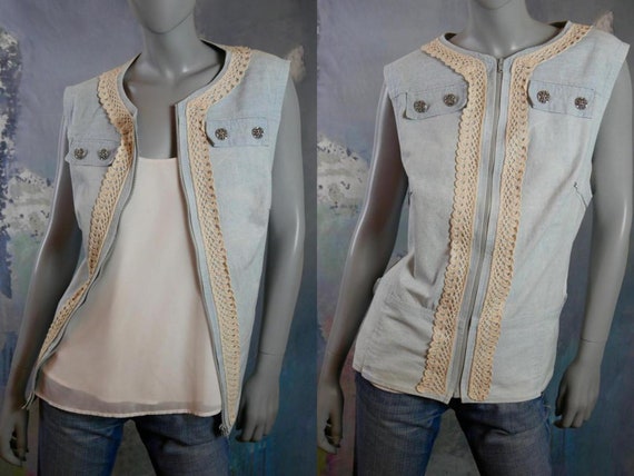 lightweight denim vest