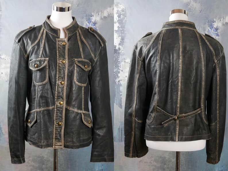 size 18 real leather jacket