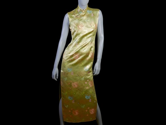 Chartreuse cheongsam hotsell