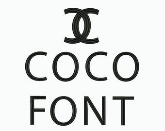 CO CO Embroidery Font-5 Sizes Machine Embroidery Font,Embroidery Font,Monogram Alphabet,Instant Download,8 Formats Embroidery Pattern
