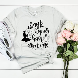 Disney Group Shirts  Dingle Hopper Hair Don't Care - Little Mermaid - Vintage Minnie Mouse Shirt -Disney Family Shirts - Disney Shirts