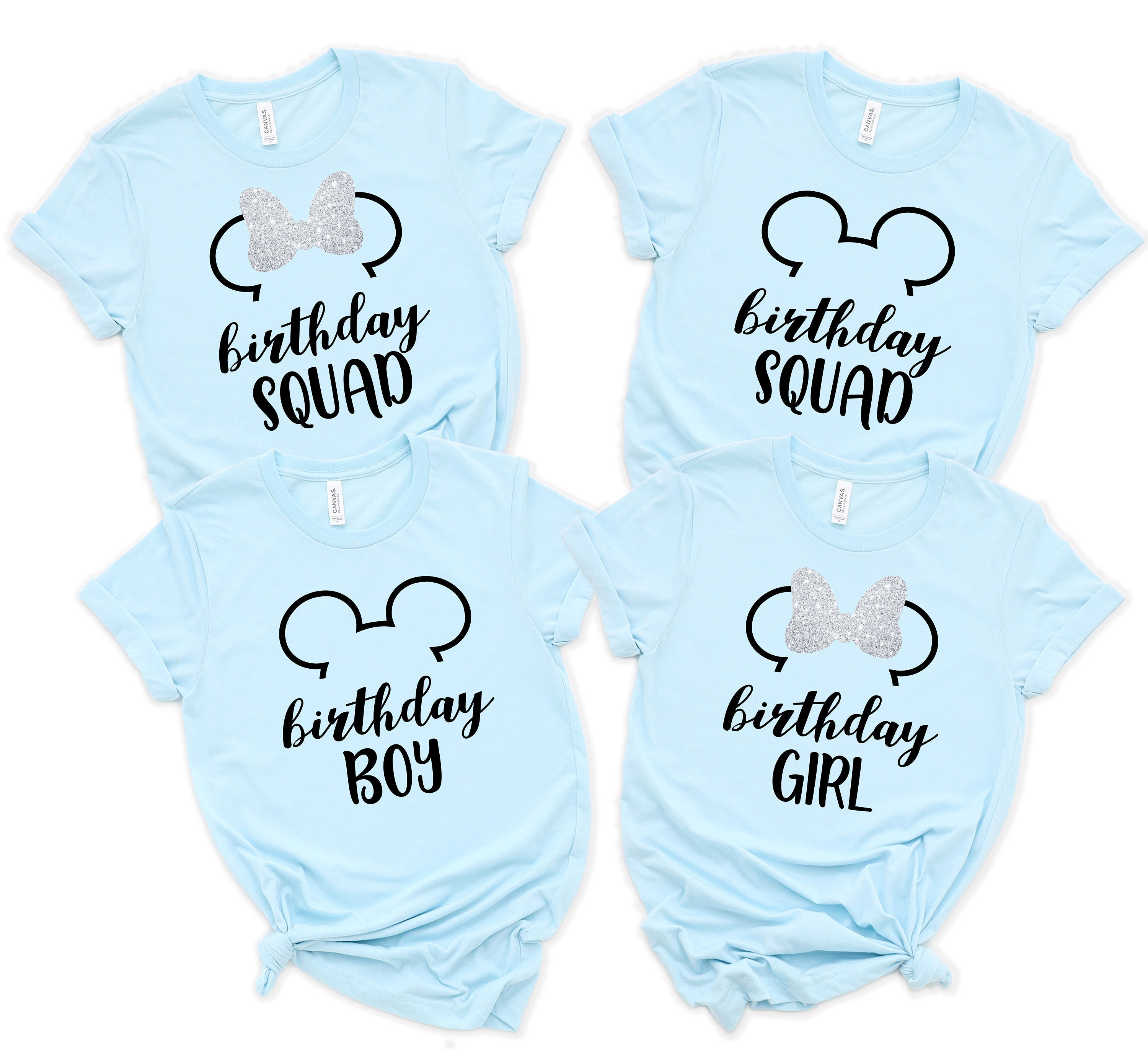 Disney Birthday Squad Ears Shirt Disney Family Shirts Etsy