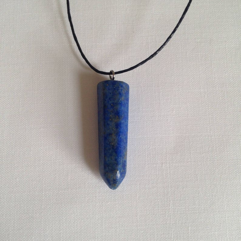 Handmade Lapis Lazuli Gemstone Point Necklace Choker