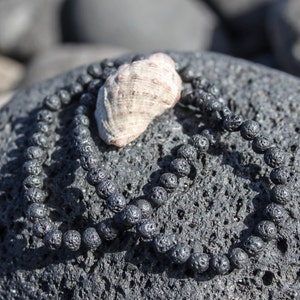 Black Volcanic Stone Necklace, Men&#39;s Necklace, Gran Canaria Stone, Canary Islands Necklace, collar Gran Canaria