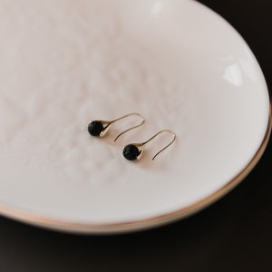Neat Earrings 14 k Golden plated Lava earrings, Minimalistic Earrings, 14 k golden plated earrings, Cherry style Lava earrings