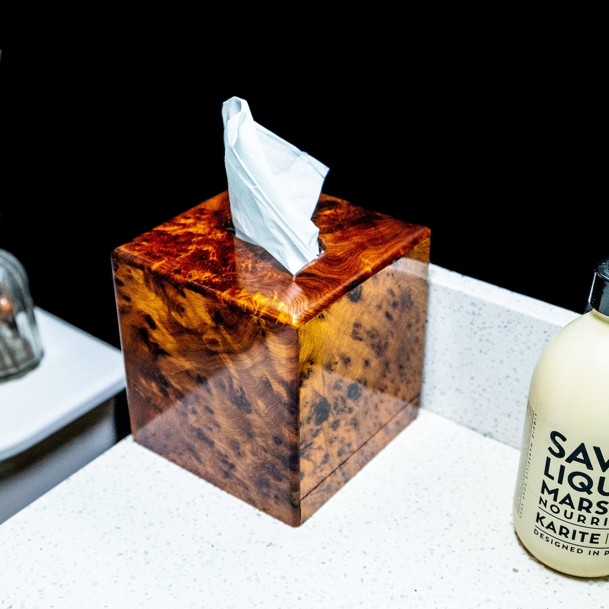 Thuya Wood Handmade Tissue Cover Box - Etsy