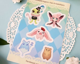 FFXIV Shadowbringers Sticker Sheet: Drippy Porxie, Fuath, Beaver, Pixie